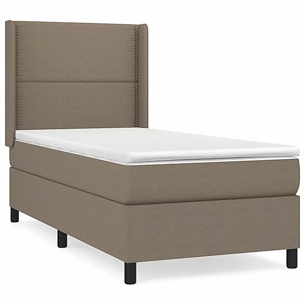 vidaXL Boxspringbett mit Matratze Taupe 100x200 cm Stoff1368788 günstig online kaufen