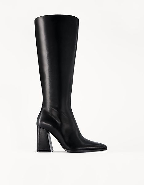 Bershka Stiefel Mit Breitem Absatz Damen 38 Schwarz günstig online kaufen