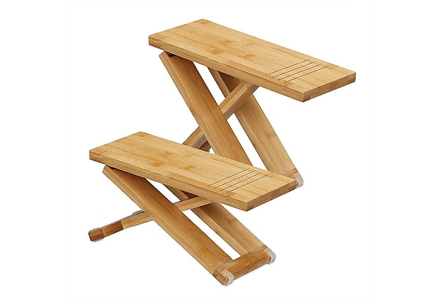 relaxdays Badhocker Klappbarer Toilettenhocker 2-teilig (1 St) günstig online kaufen