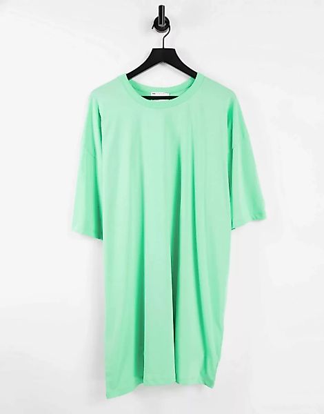 ASOS DESIGN – Oversize-T-Shirt-Kleid in Apfelgrün günstig online kaufen