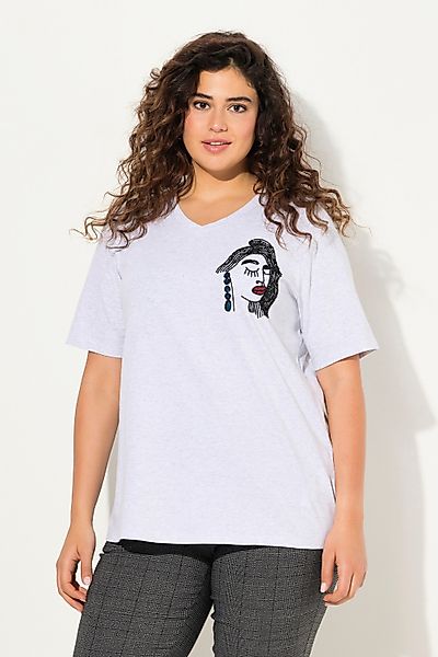 Ulla Popken T-Shirt T-Shirt Stickerei Classic günstig online kaufen