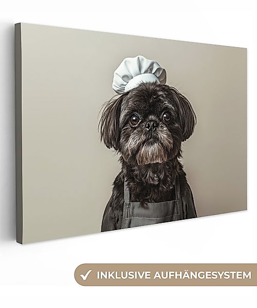 OneMillionCanvasses® Leinwandbild Kochkleidung - Schwarz - günstig online kaufen