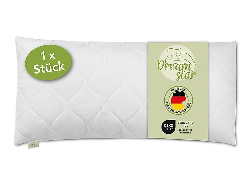 Dreamstar Microfaserkissen gestepptes Kopfkissen 40x80 cm günstig online kaufen
