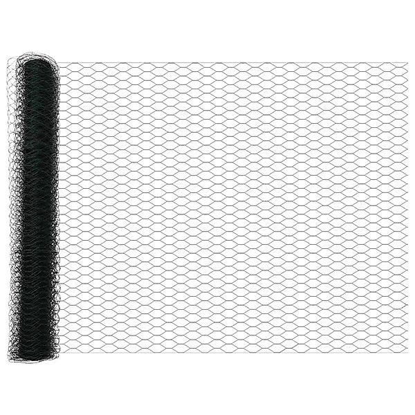 vidaXL Hexagonzaun Grün 1 x 10 m PVC 42005347 günstig online kaufen