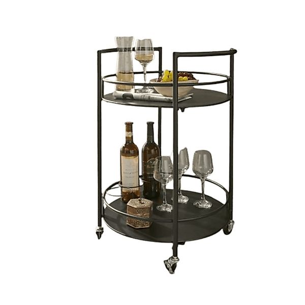Home-trends24.de Servierwagen Barwagen Beistelltisch Metall Schwarz günstig online kaufen