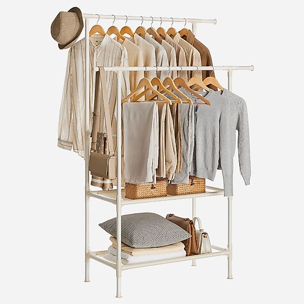 SONGMICS Kleiderständer, mit 2 Kleiderstangen, 2 günstig online kaufen