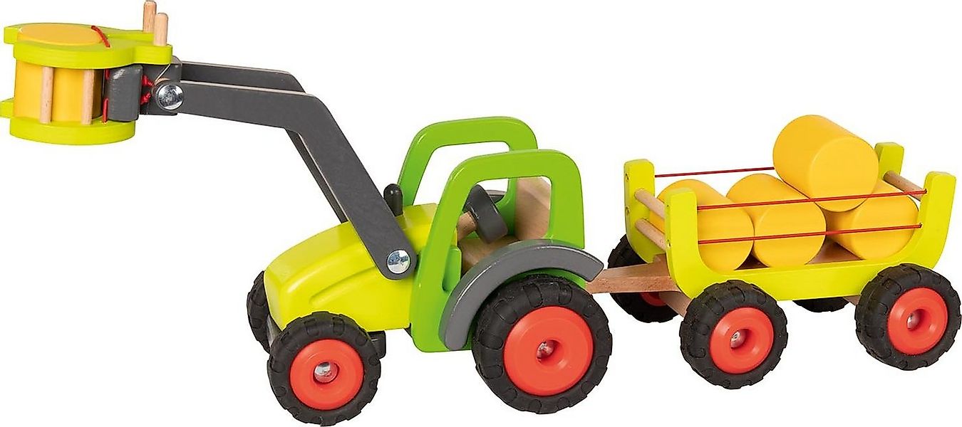 goki Spielzeug-Traktor Frontlader mit Heuwagen, (7-tlg) günstig online kaufen