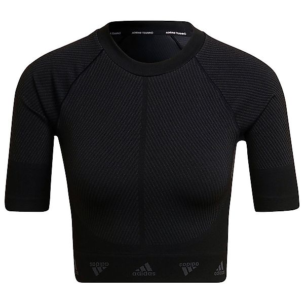 Adidas Aeroknit Kurzarm T-shirt S Black / Grey Six / Black günstig online kaufen