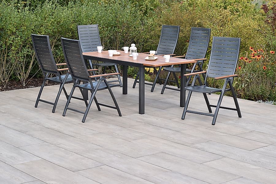 MERXX Garten-Essgruppe »»Tinos«« Set, Pulverbeschichtetes Aluminiumgestell, günstig online kaufen