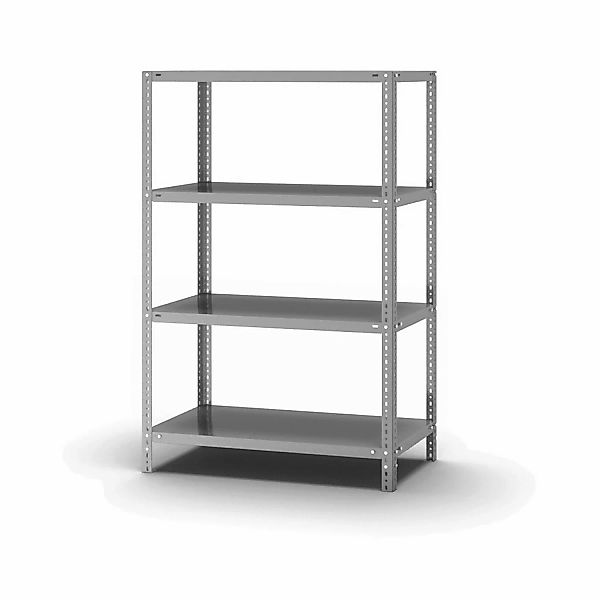 PROREGAL Edelstahlregal Schraubsystem HxBxT 150 x 100 x 50 cm 4 Ebenen Fach günstig online kaufen