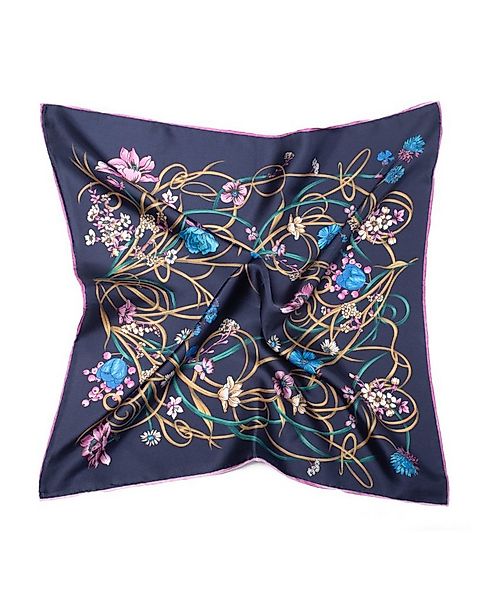 MayTree Seidentuch handrolliert aus Twill-Seide, 53x53 Royal Garden dunkelb günstig online kaufen