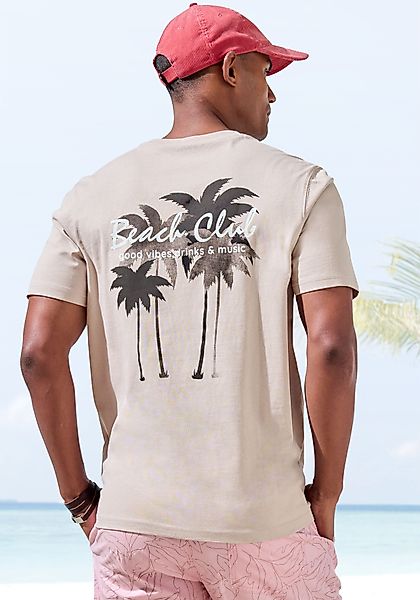 Beachtime T-Shirt mit großem Rückenprint Regular-Fit, günstig online kaufen