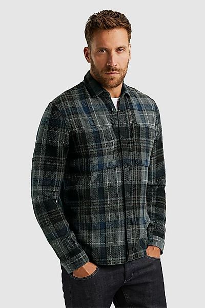 PME Legend Overshirt Dobby Kariert Schwarz Grau - Größe 3XL günstig online kaufen