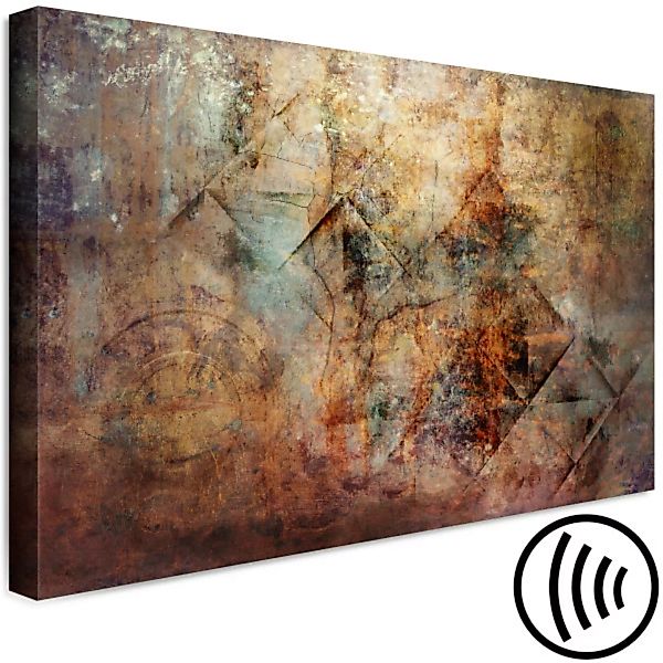 Wandbild Kupferblech - Abstraktion mit einer Patina bedeckten Kupferoberflä günstig online kaufen