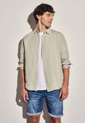 STREET ONE MEN Leinenhemd mit Knopfleiste günstig online kaufen