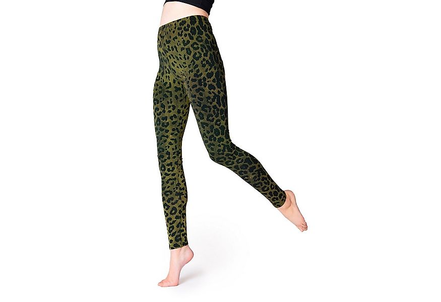 PANASIAM Leggings Unikat Batik Leggings Leopard Muster aus natürlicher Visk günstig online kaufen