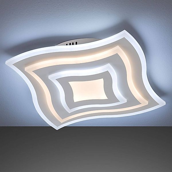 Fischer & Honsel LED-Deckenleuchte 20486 weiß Metall B/H/T: ca. 43x6x43 cm günstig online kaufen