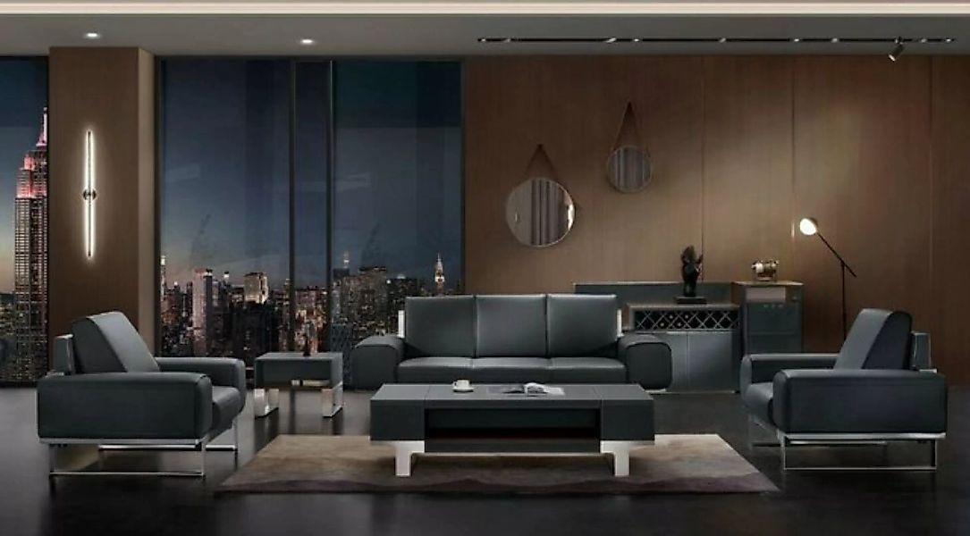 JVmoebel Sofa Moderne Schwarze Sofagarnitur 3+1+1 Set Polster Möbel Neu, Ma günstig online kaufen