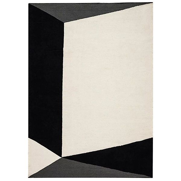 Triangles blocks Kelim Teppich naturweiß 200 x 300cm günstig online kaufen