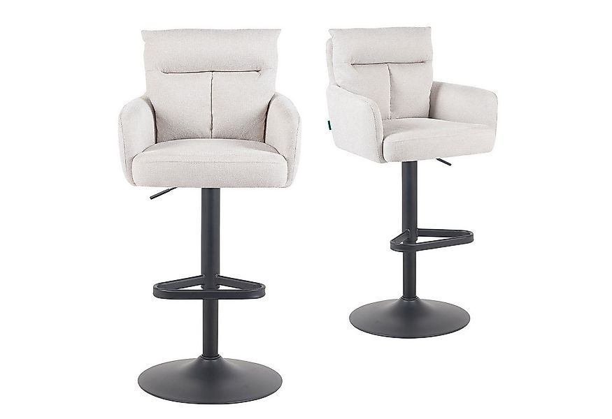 DUBI Möbel Barhocker Leo, Matt-Schwarz, 360° drehbar, höhenverstellbar im 2 günstig online kaufen