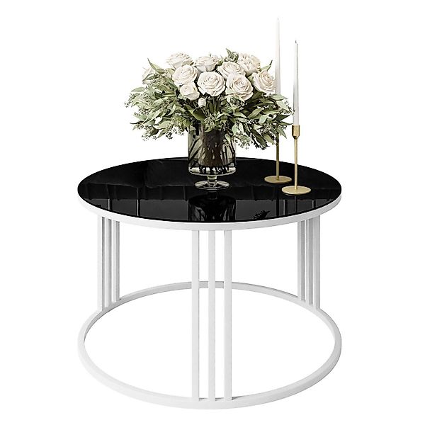 Lookway Couchtisch LORI GLASS, Runder Couchtisch günstig online kaufen