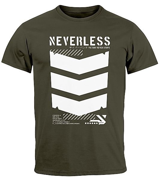 Neverless Print-Shirt Herren T-Shirt Techwear Trend günstig online kaufen