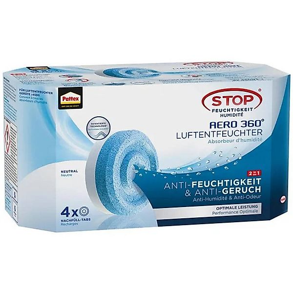 Pattex Luftentfeuchter-Nachfüllpack AERO 360°, Packung, 4x Tab 450g, Nachfü günstig online kaufen