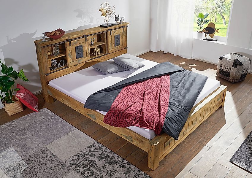 Massivmoebel24 Massivholzbett (Bett Mango 180x200 natur günstig online kaufen
