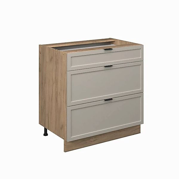Vicco Unterschrank Fame-Line, GrauBeige/Goldkraft Eiche, 80 günstig online kaufen
