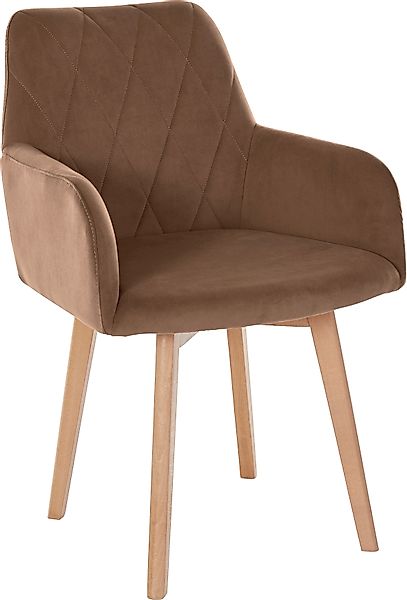 Home affaire Armlehnstuhl »Brest« (Set) 2 Stk. Microfaser Sitz und Rücken g günstig online kaufen