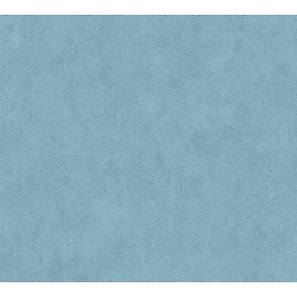 A.S. Creation Vliestapete Uni Putzoptik 10,05 m x 0,53 m Hellblau FSC® günstig online kaufen