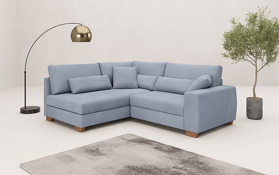 Mr. Couch Ecksofa "Helena L-Form", Mit Federkern, wahlweise mit Bettfunktio günstig online kaufen