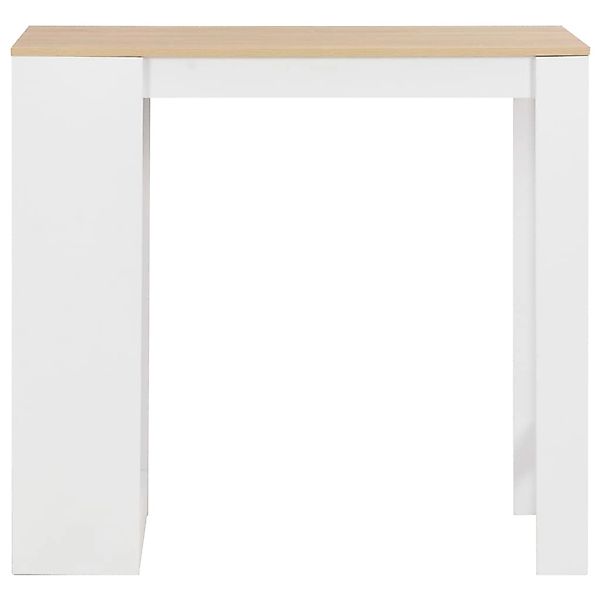 vidaXL Esstisch, Bartisch mit Regal Weiß günstig online kaufen