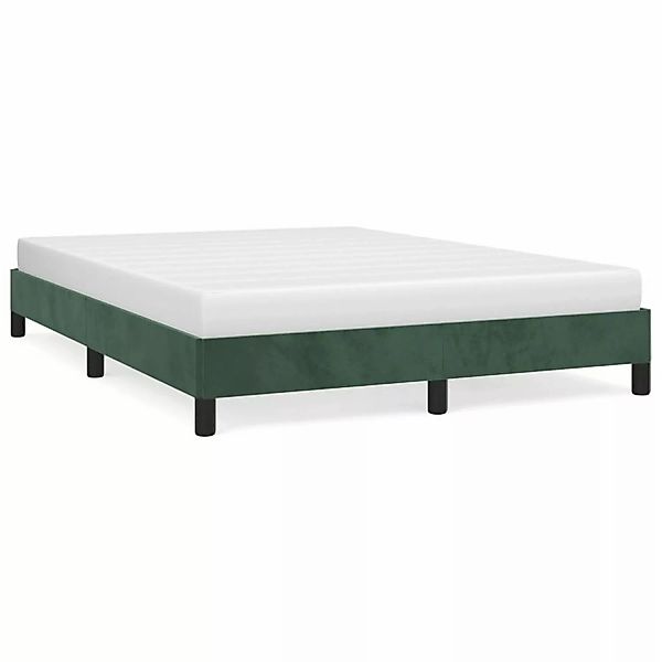 Vidaxl Bettgestell Dunkelgrün 140x190 Cm Samt günstig online kaufen