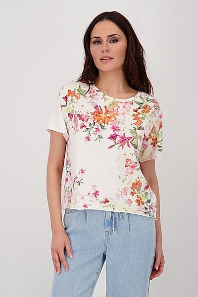 Monari Rundhalsshirt mit Blumenprint günstig online kaufen