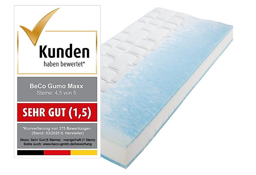 Gelschaummatratze GUMO MAXX, 7 Zonen Matratze 90x200,140x200 und weitere Gr günstig online kaufen