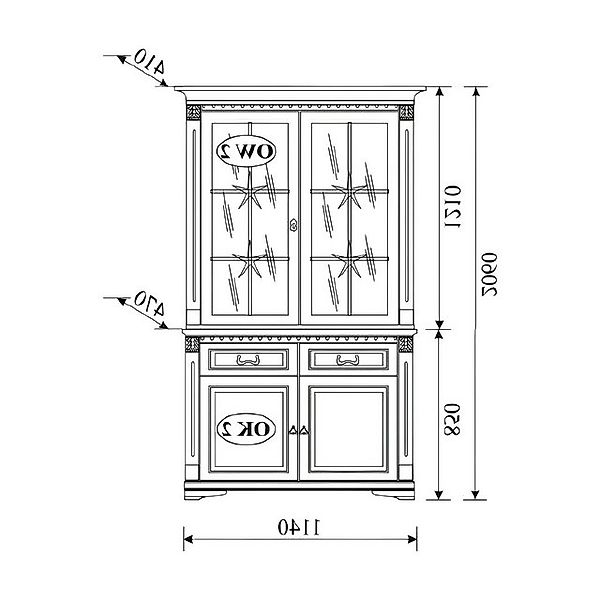 Xlmoebel Vitrine Neue Kolonialstil-Glasvitrine mit klassischem Vitrinenschr günstig online kaufen