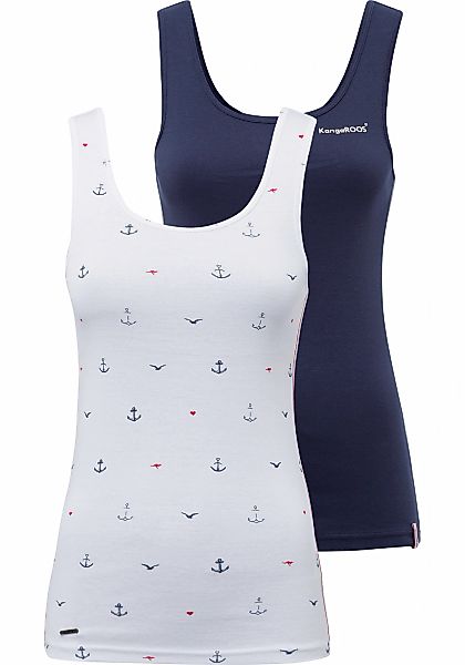 KangaROOS Ripptanktop, (Packung, 2 tlg., 2-er Pack), im Doppelpack - 1x uni günstig online kaufen