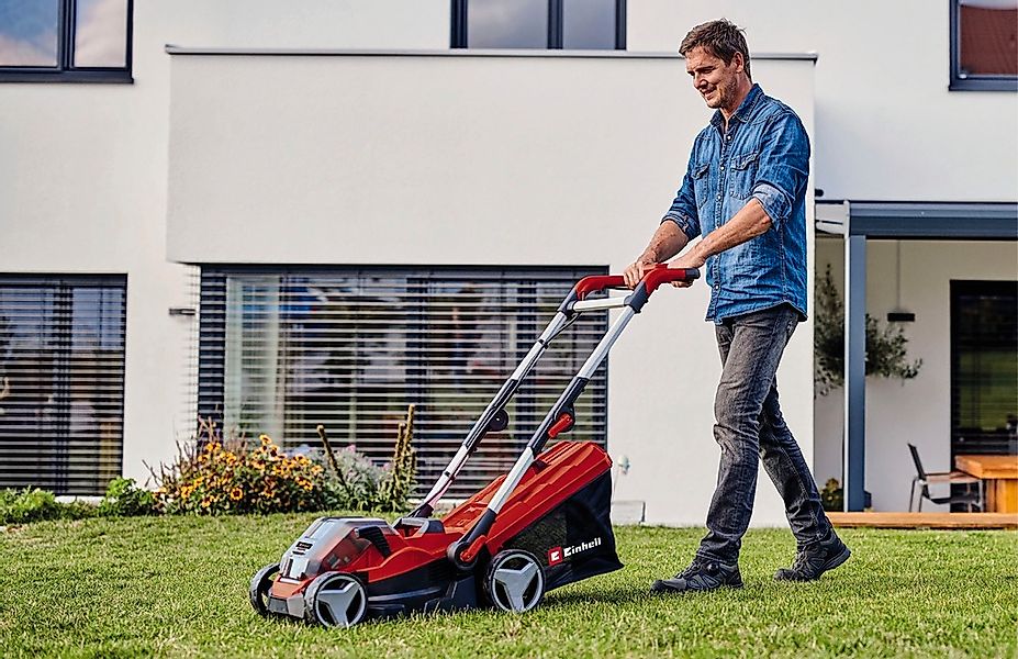 Einhell Akkurasenmäher "Einhell Power X-Change RASARRO 36/34", mit 2x Akku günstig online kaufen