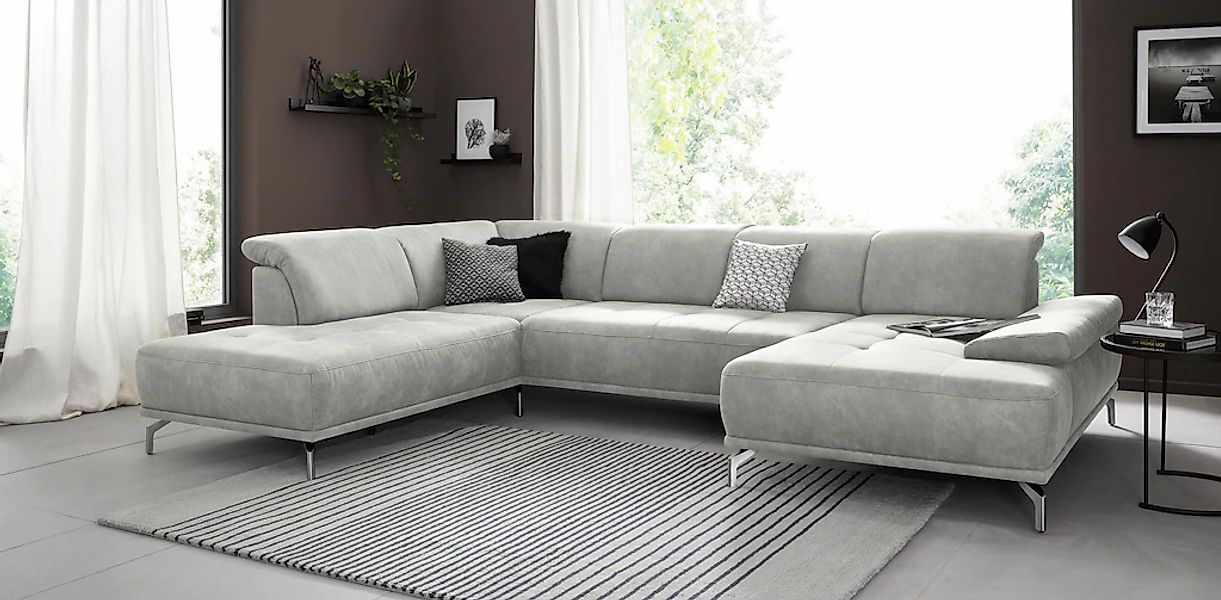 Home affaire Wohnlandschaft "Caluna" Inkl.Sitztiefenverstellung, wahlweise günstig online kaufen