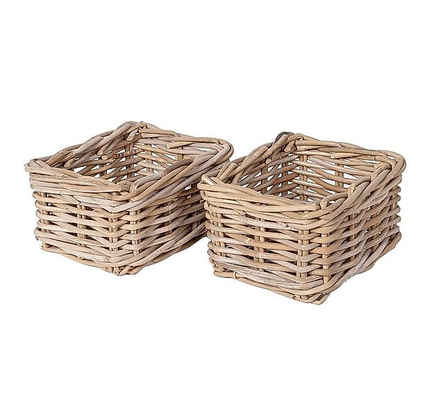 LebensWohnArt Dekokorb 2-tlg. Rattan Aufbewahrungskorb-Set VERONA-2 ca. L24 günstig online kaufen