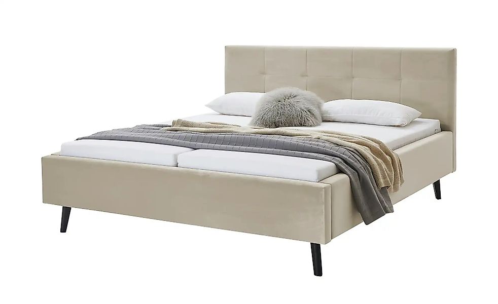 Polsterbettgestell  Evita ¦ beige ¦ Maße (cm): B: 196 H: 110 Betten > Polst günstig online kaufen