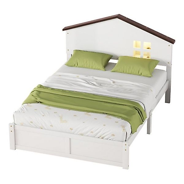XDeer Kinderbett Hausförmiges Kinderbett, flaches Bett, kleine Fensterdekor günstig online kaufen