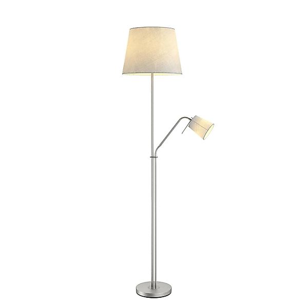 Lindby Stehlampe Nantwin 9624714 Modern in Alu aus Textil 1-flammig E27 Woh günstig online kaufen