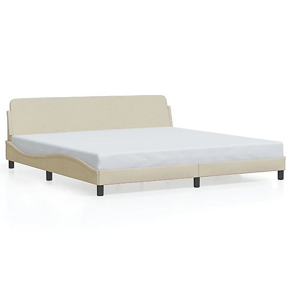 vidaXL Bettgestell Dover Creme 200x200 cm Stoff 373250 günstig online kaufen