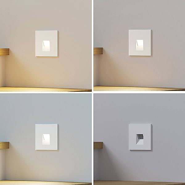 Arcchio LED-Einbaulampe Vexi, 7,5 cm x 7,5 cm, weiß, CCT günstig online kaufen
