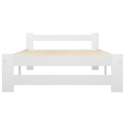 vidaXL Bett Massivholzbett Weiß Kiefer 100x200 günstig online kaufen