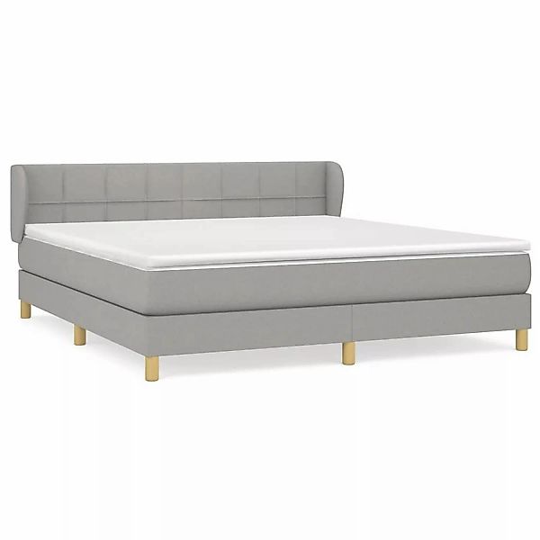 vidaXL Boxspringbett mit Matratze Hellgrau 180x200 cm Stoff1396889 günstig online kaufen