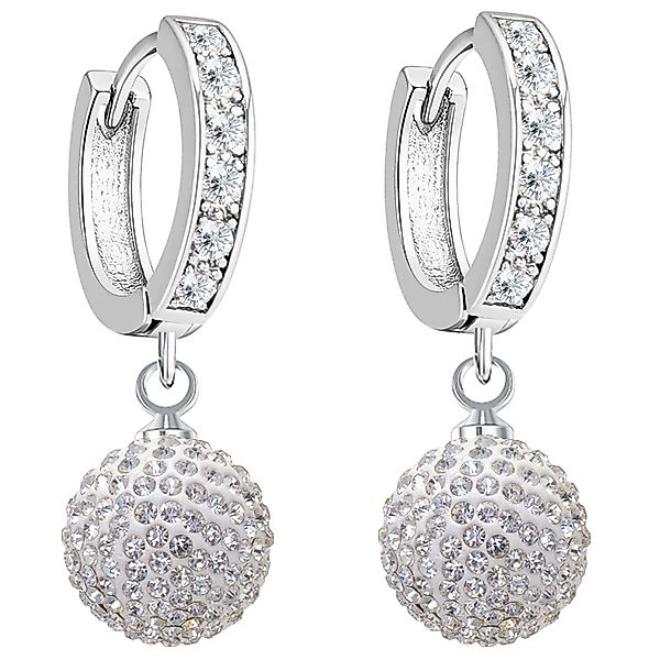 LÖB Paar Creolen Silber Creolen Glitzerkugel günstig online kaufen