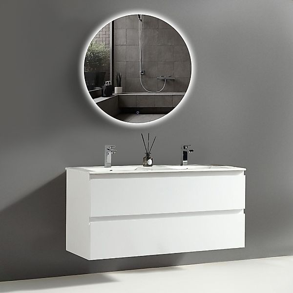 Alpenberger Badezimmer-Set Badezimmer Möbel Badschrank, (Badspiegel günstig online kaufen